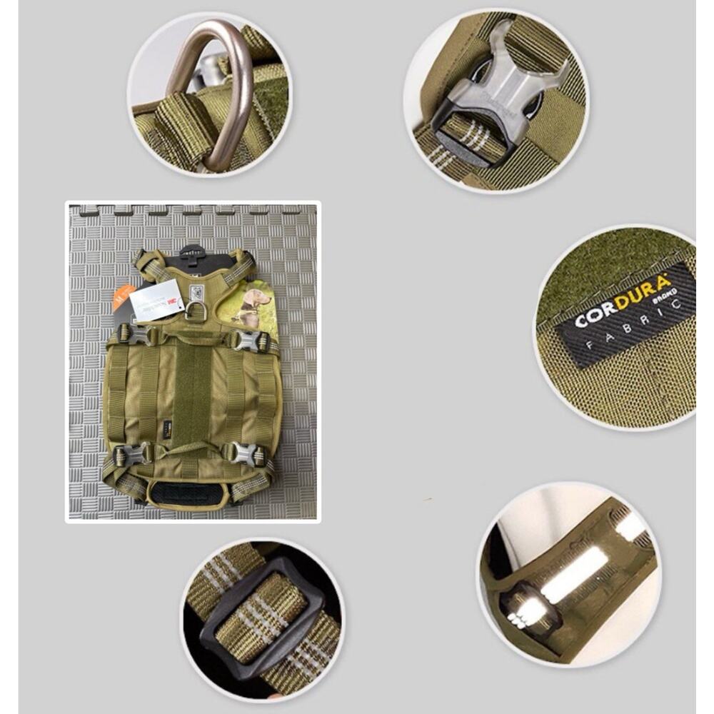 Tactical Harness Vest with Waterproof Backpack Medium Green chest 22-27 inch